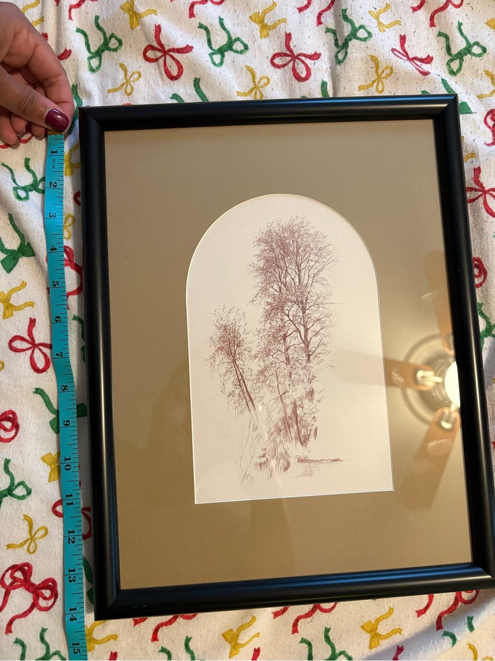 Framed Botanical Sketch Wall Art in Black Frame - Picture 5 of 5